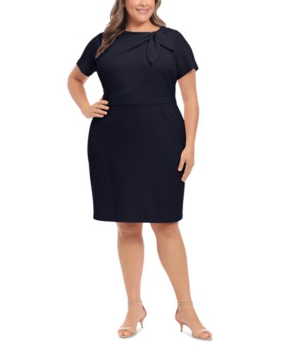 London Times платье-футляр Plus Size с бантом на шее