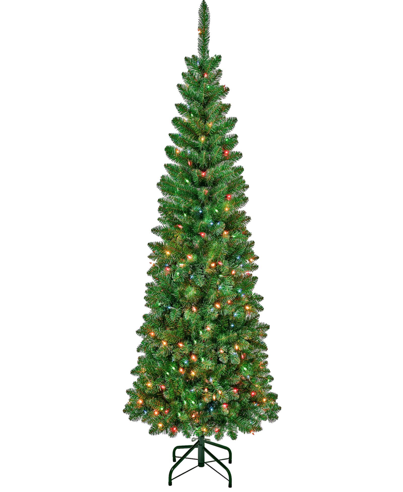 Ель National Tree Company First Traditions 6' Rowan Pencil Slim с разноцветными огнями