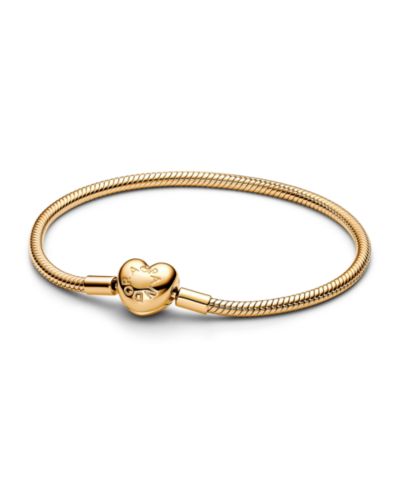 Браслет Pandora Gold-Plated Moments Heart Clasp Snake Chain