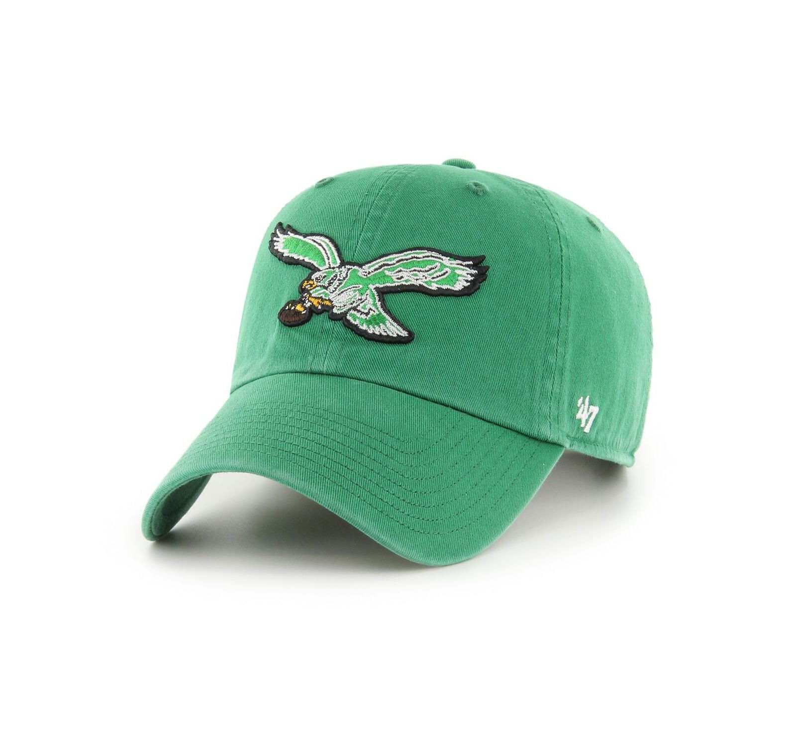 Men's '47 Brand Kelly Green Distressed Philadelphia Eagles Legacy Clean Up Adjustable Hat