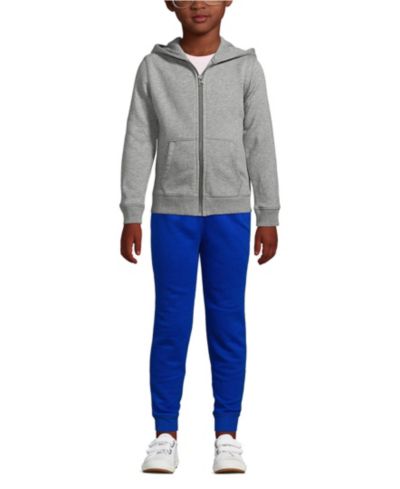 Lands' End Child School Uniform Kids Unisex Zip Front Sweatshirt