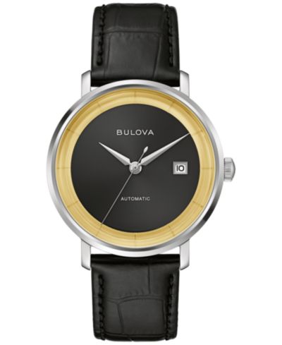 Bulova Мужские классические часы Frank Sinatra, кожаный ремешок, 40mm
