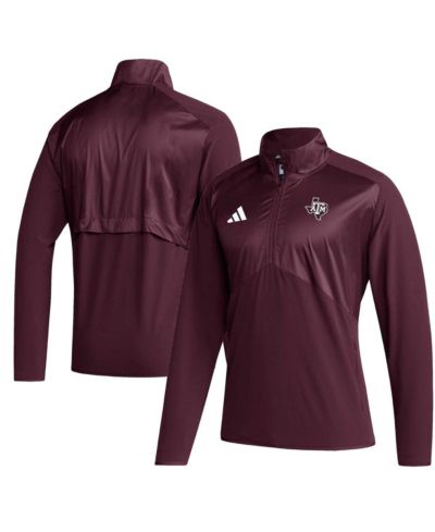 Мужская куртка adidas Maroon Texas A&M Aggies Sideline AEROREADY с регланом и молнией