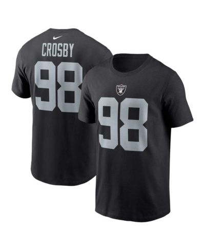 Мужская футболка Nike Maxx Crosby Black Las Vegas Raiders с именем и номером игрока