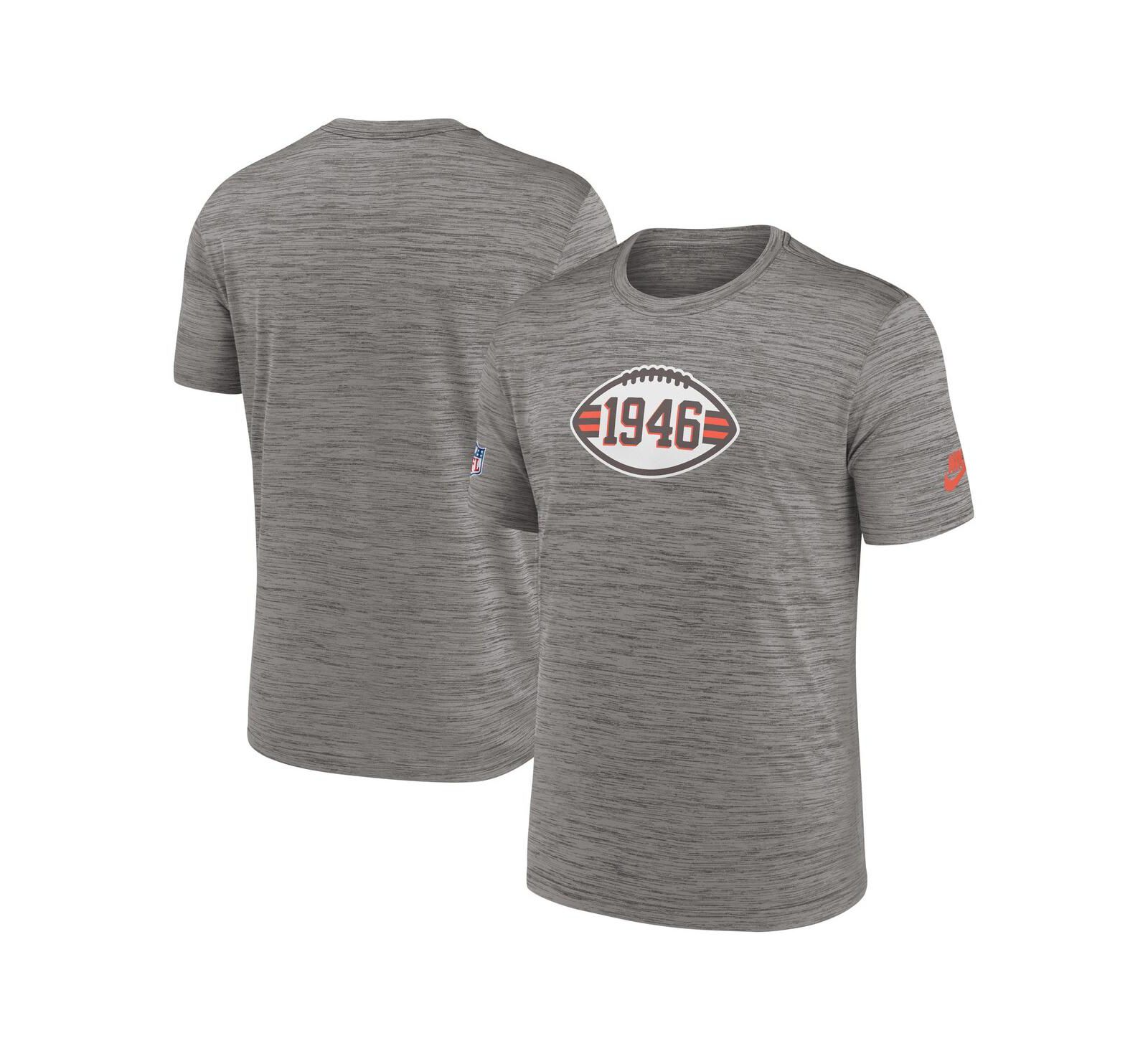 Men's Nike Heather Charcoal Cleveland Browns 2023 Sideline Alternate Logo Performance T-shirt