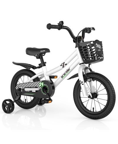 Costway 14" Kids' Bike with Removable Training Wheels & Basket, Ages 3-5