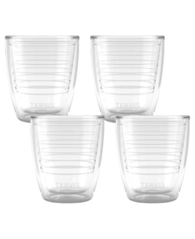Набор из 4 стаканов Tervis Clear & Colorful Tabletop Double-Walled Insulated Tumbler, 12oz
