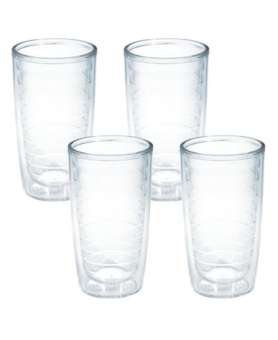 Tervis Двойной термоизолированный стакан для напитков, 16oz, 4 шт, прозрачный