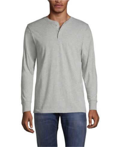Lands' End Men's Super-T Long Sleeve Henley Shirt