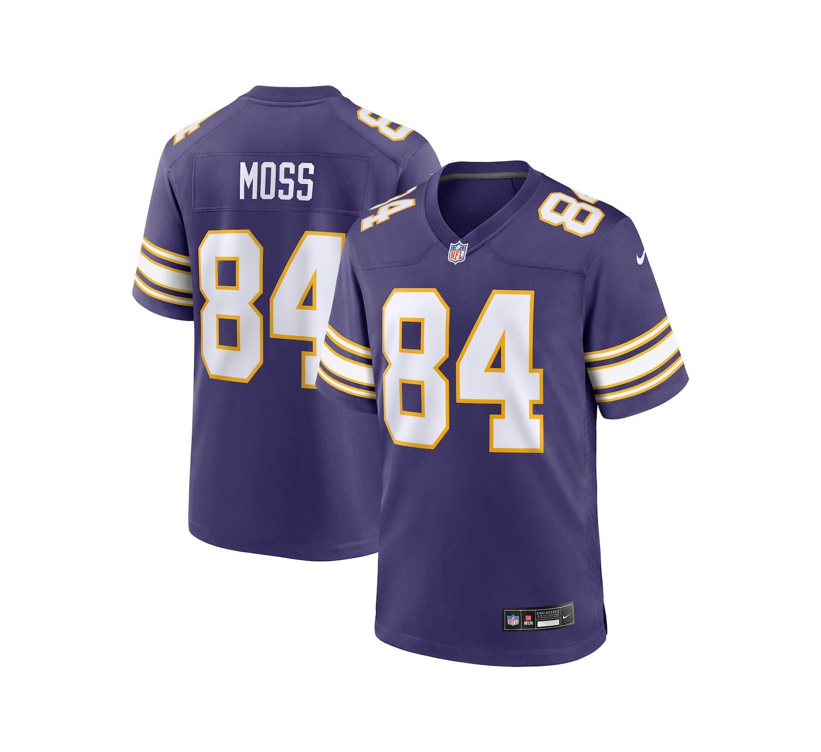 Men's Nike Randy Moss Purple Minnesota Vikings Classic Retired Player Game Jersey