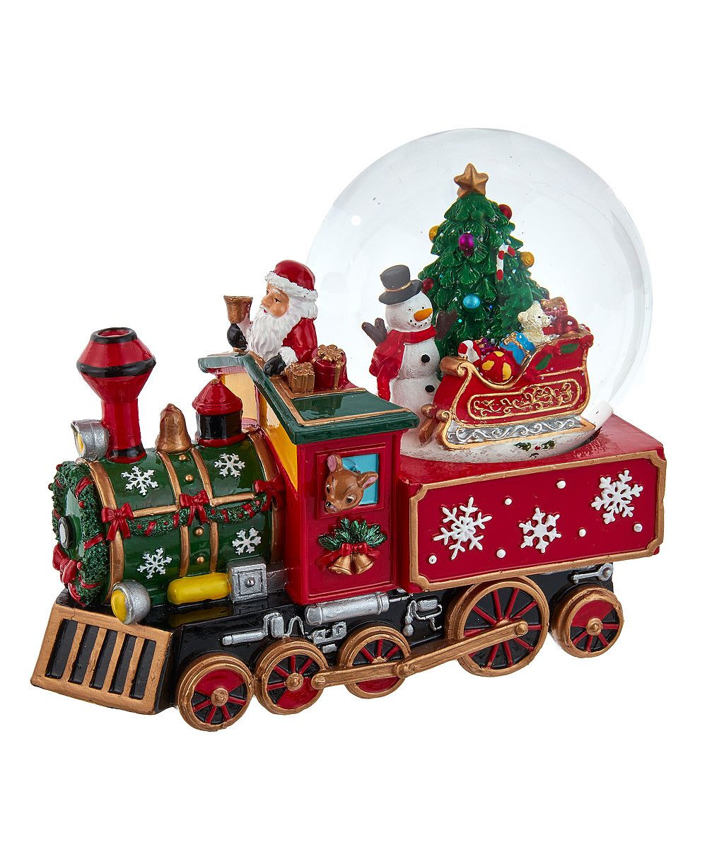 Водяной шар Kurt Adler 120mm Musical Santa Driving Train Water Globe