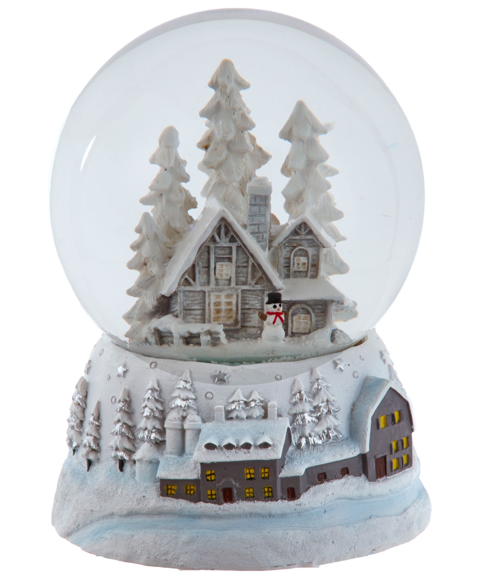 Kurt Adler музыкальный снежный шар Snowy House 120mm