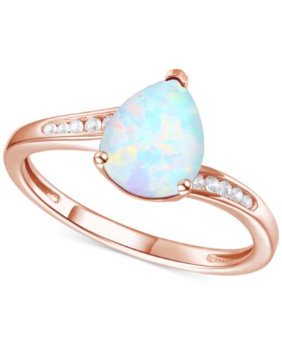 Amethyst (1-1/3 ct. t.w.) & Lab-Grown White Sapphire (1/10 ct. t.w.) Pear Swirl Ring in 14k Gold-Plated Sterling Silver (Also in Additional Gemstones)