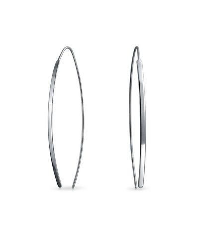Серьги Bling Jewelry Delicate Minimalist Modern Long Thin Linear Threader Sterling Silver