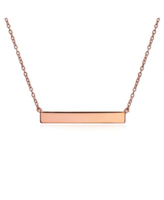Bling Jewelry тонкое ожерелье-кулон из стержневого серебра с позолотой Rose Gold