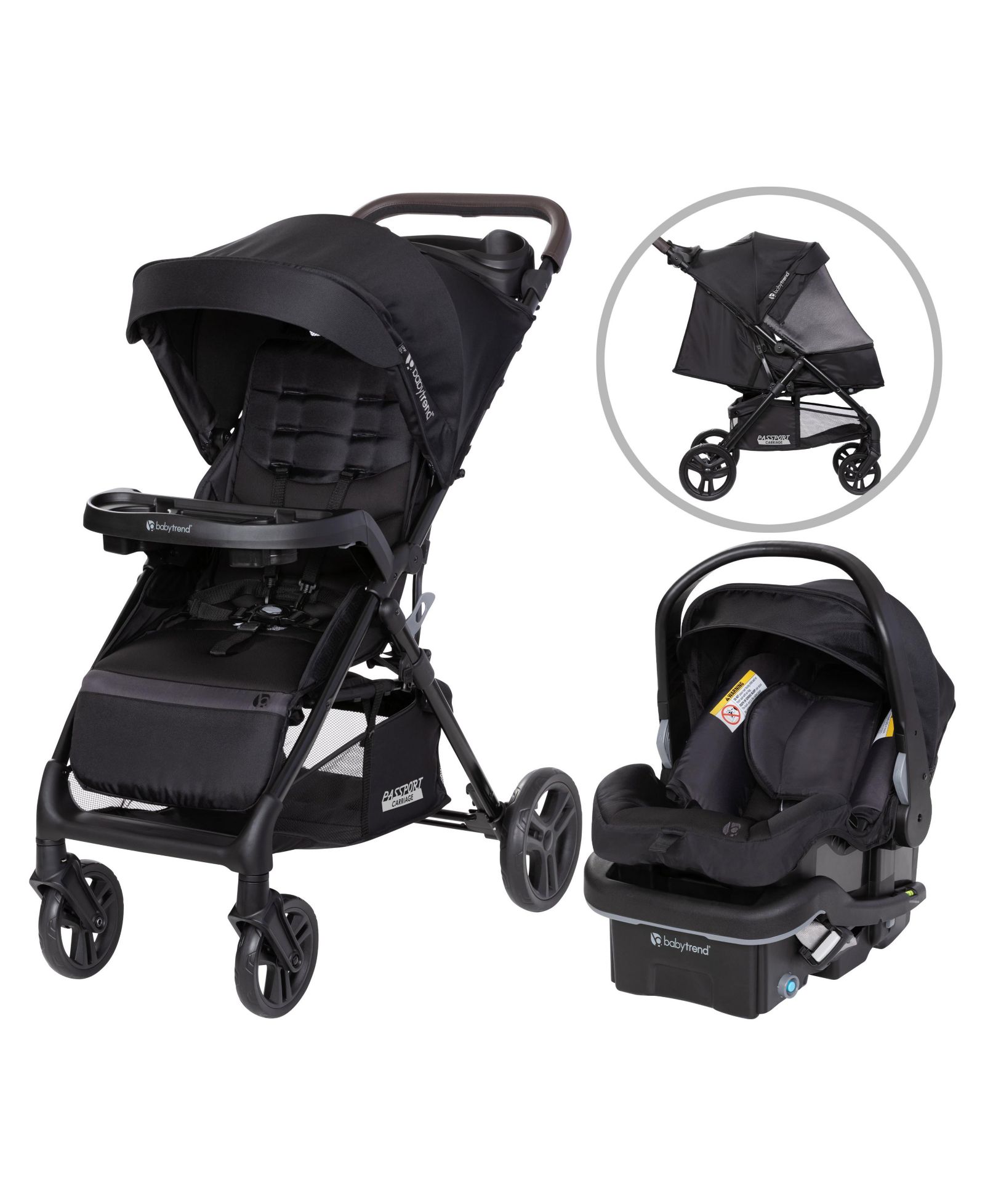 Baby Trend Passport Bassinet Stroller Travel System (Includes Passport Bassinet Stroller and EZ-Lift 35 Infant Car Seat)