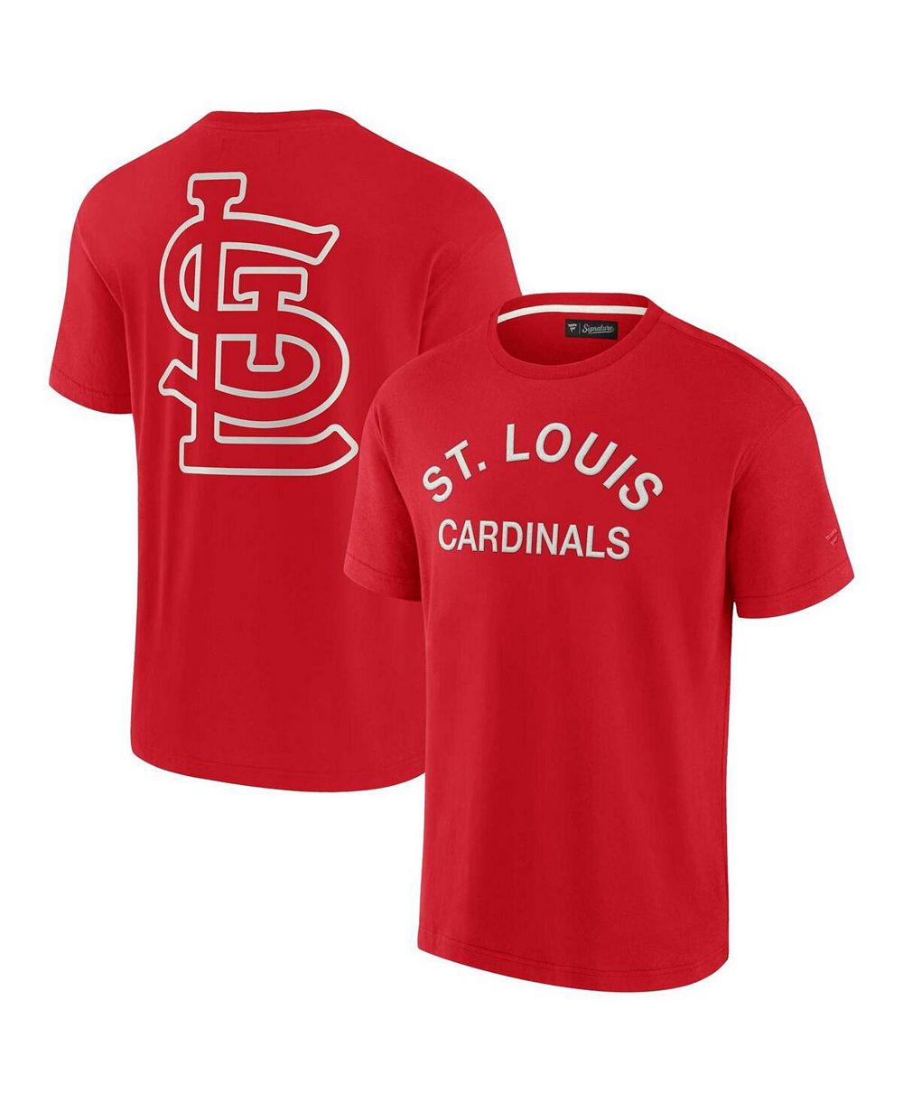 Fanatics Signature Мужская и Женская супермягкая футболка St. Louis Cardinals с коротким рукавом, красная