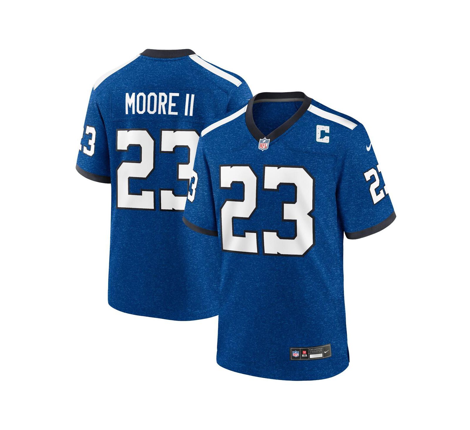 Мужская игровая джерси Nike Kenny Moore II Royal Indianapolis Colts Indiana Nights Alternate