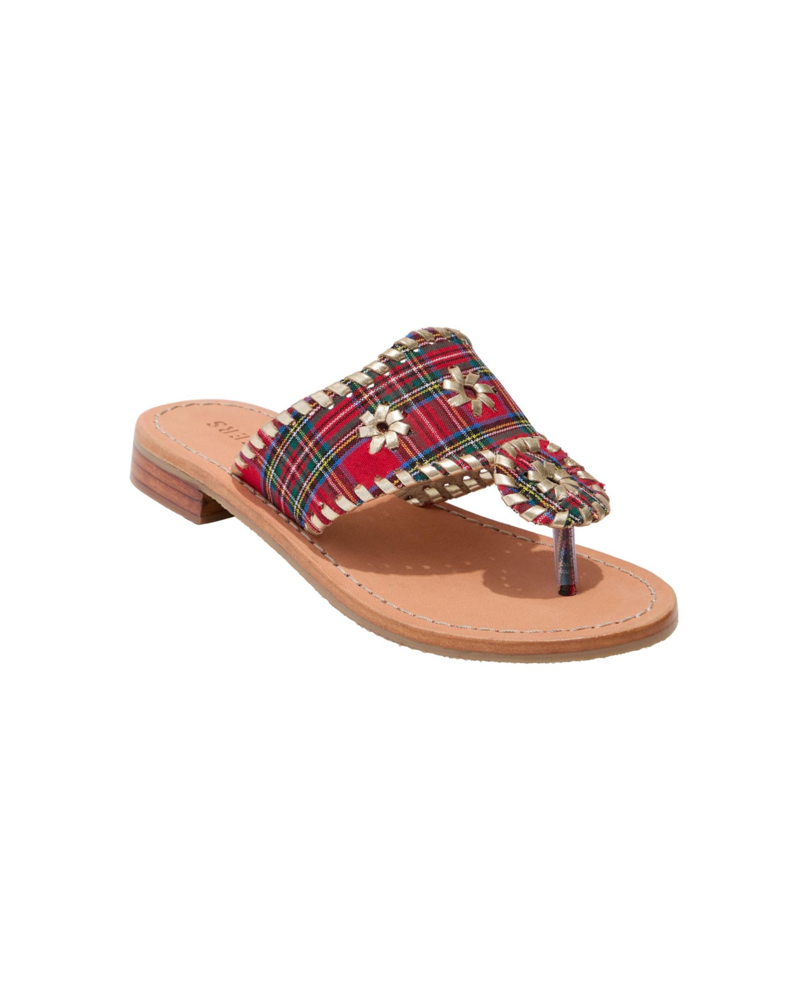 Jack Rogers Big Girls Jacks Gum Rubber Sole Flat Sandals