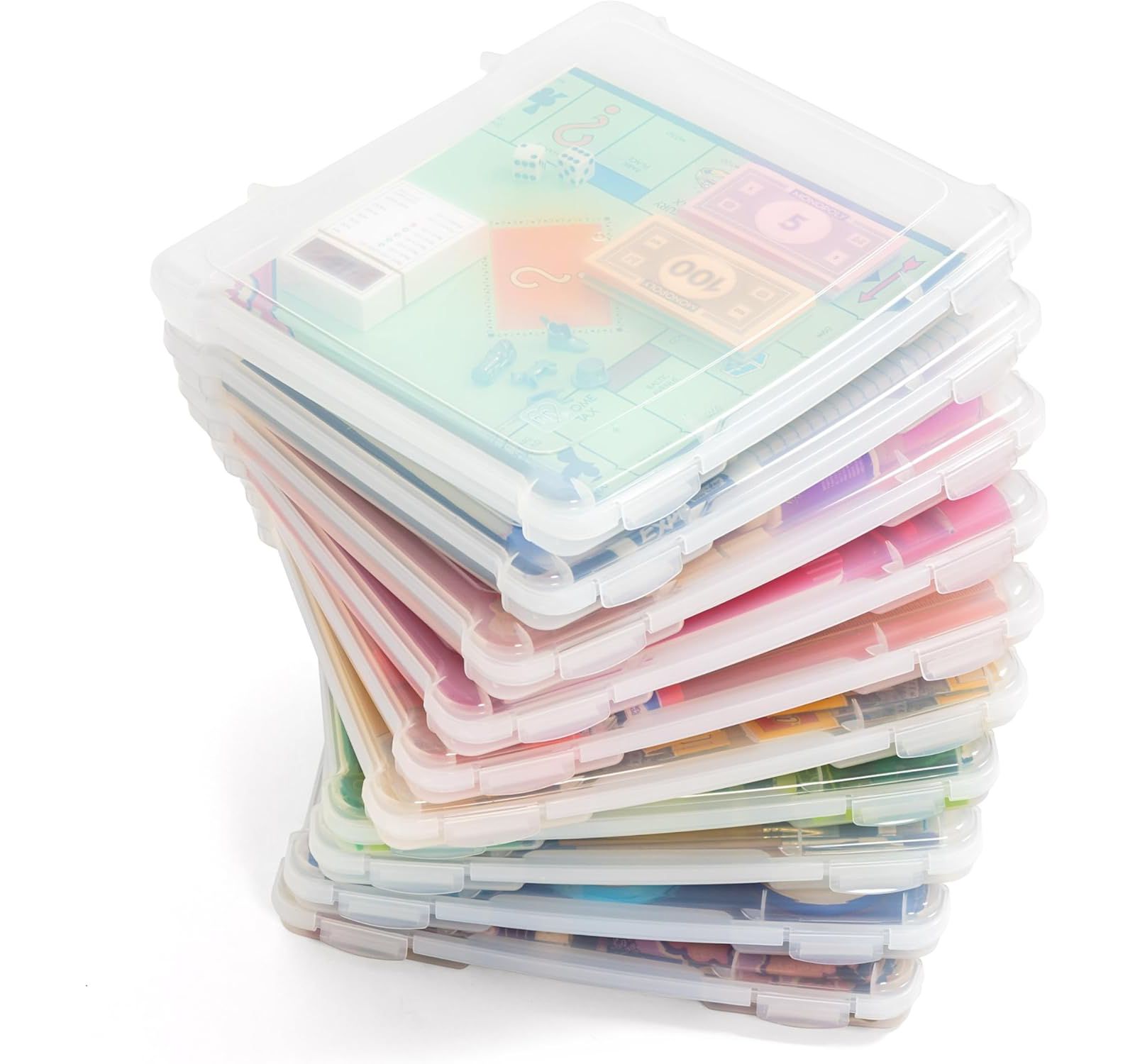 Контейнер для хранения IRIS 10 Pack 8.5" x 11" Portable Project Case с защелкой, прозрачный