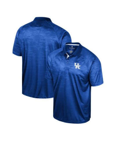 Men's Colosseum Royal Kentucky Wildcats Honeycomb Raglan Polo Shirt
