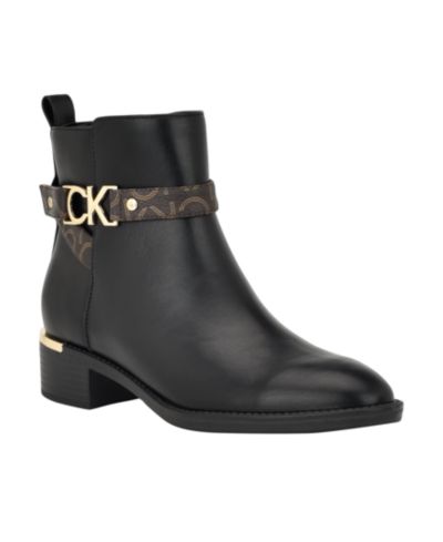 Calvin Klein Женские ботильоны Dhara Logo Strap Block Heel