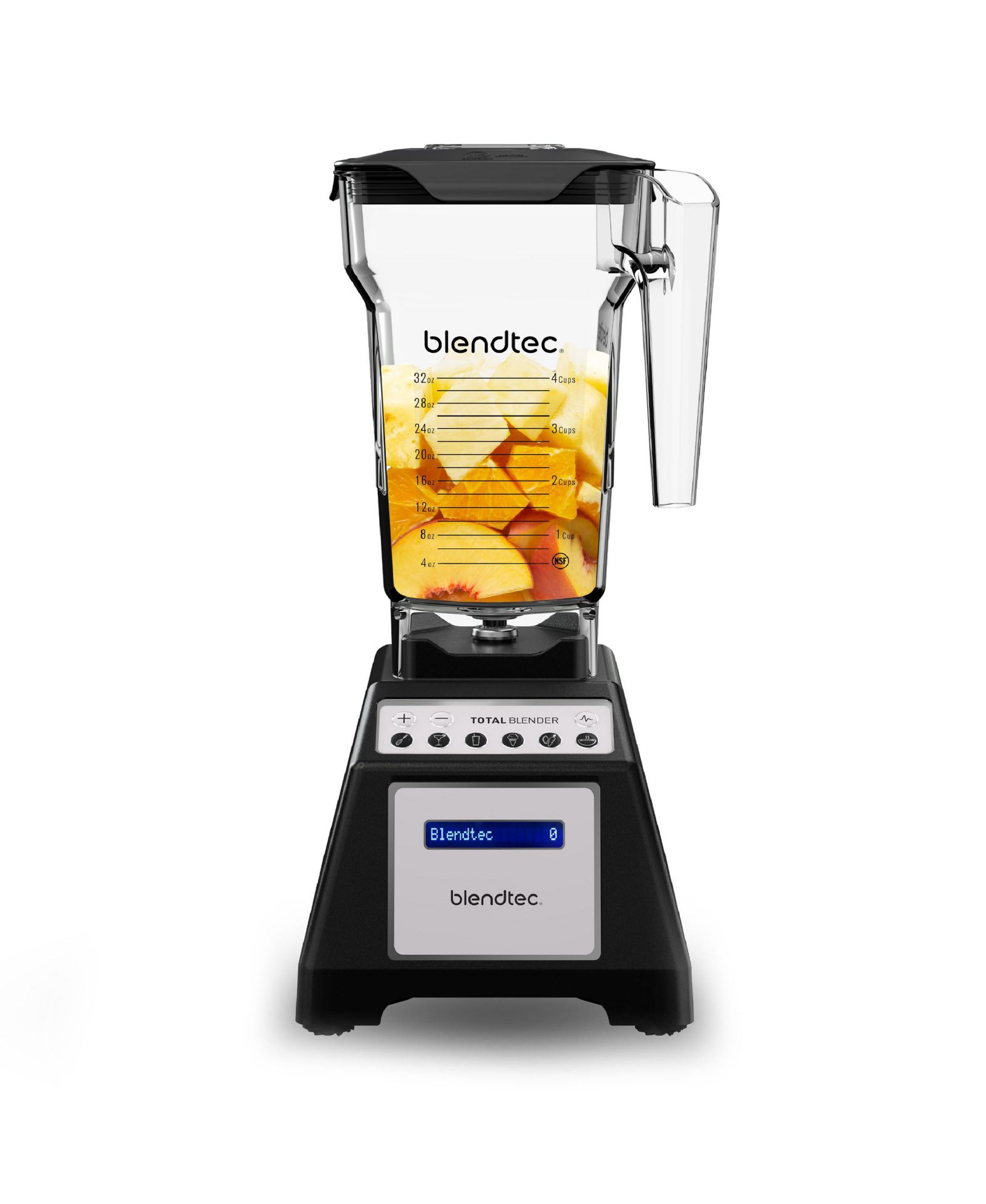 Blendtec Total Blender Classic с FourSide Jar (75 oz) Профессиональный кухонный блендер 10-Speed Black