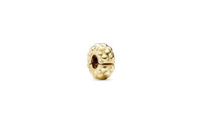Pandora 14k Gold-Plated Unique Metal Blend Studded Fixed clips charm