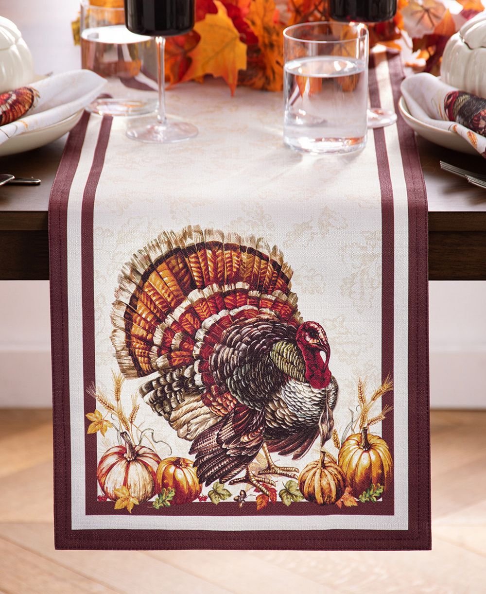 Скатерть Elrene Autumn Heritage Turkey Engineered, 13" x 70"