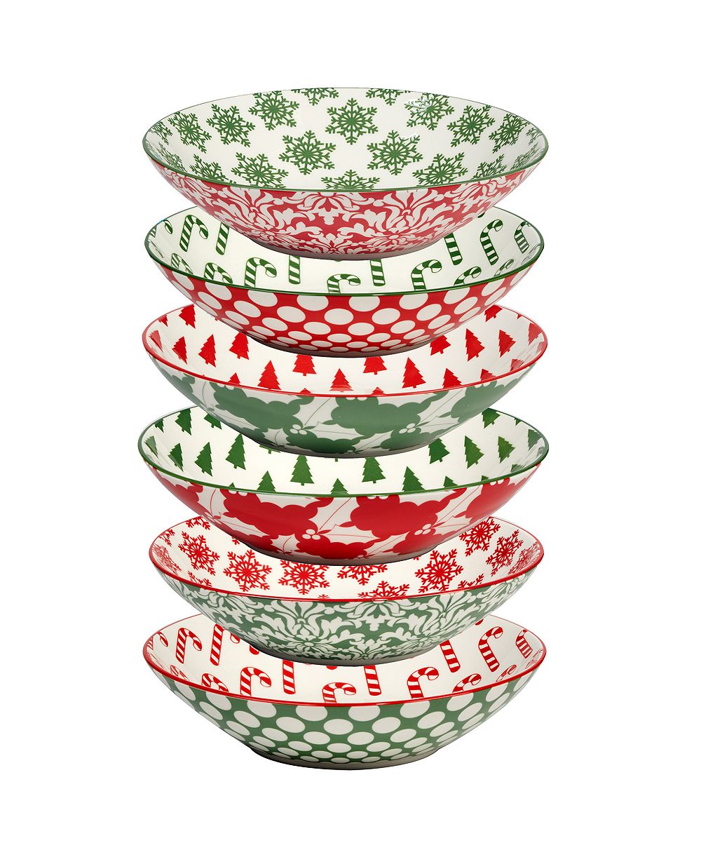 Набор суповых мисок Certified International Winter Medley, 6 шт., на 6 персон