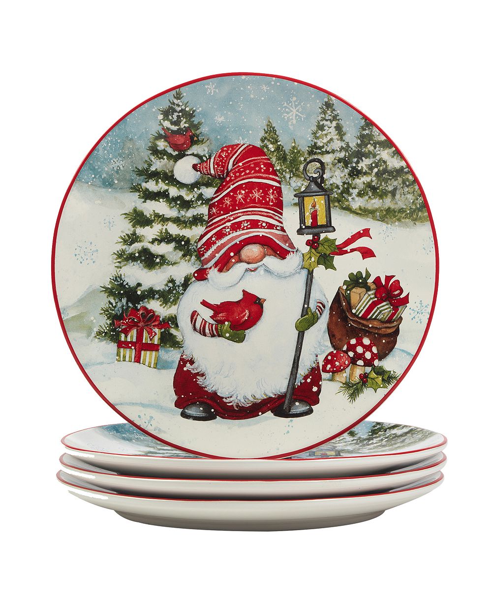 Certified International набор обеденных тарелок Christmas Gnomes, 4 шт.