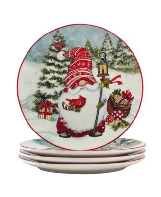 Certified International набор обеденных тарелок Christmas Gnomes, 4 шт.