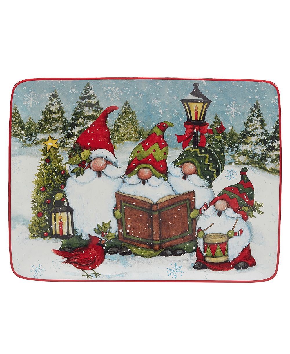 Certified International прямоугольное блюдо Christmas Gnomes, 16"