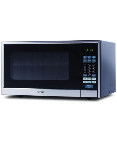 Микроволновая печь COMMERCIAL CHEF Stainless Steel 1.1 Cu Ft с 10 уровнями мощности