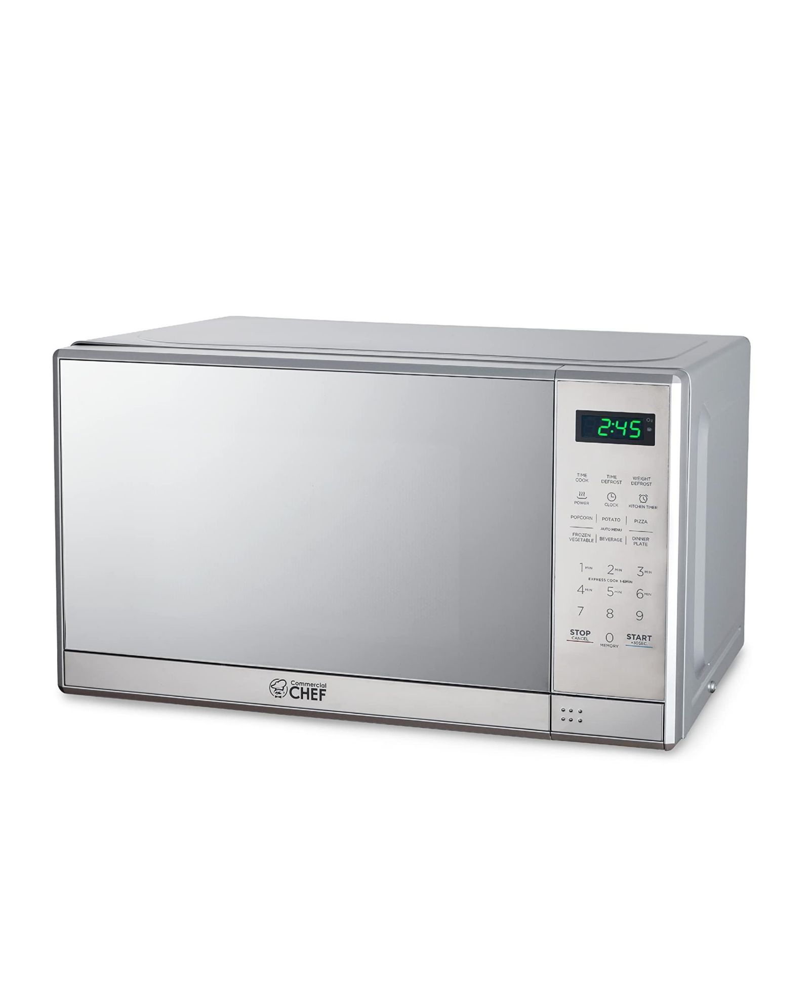 Микроволновая печь Commercial Chef Countertop 0.7 Cu. Ft. 700W, из нержавеющей стали