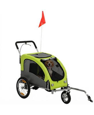 Aosom 2 in 1 Pet Stroller Dog Bike Trailer for Medium Dogs