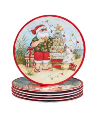 Certified International набор тарелок из меламина Santa's Wish, 6 шт., 11"
