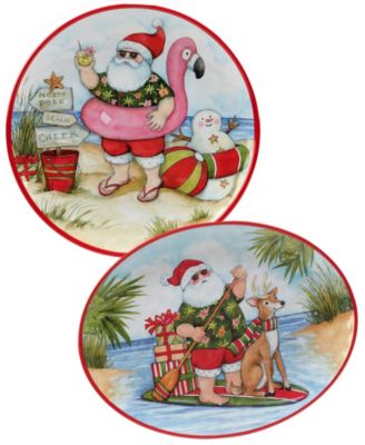 Набор тарелок Certified International Santa's Wish 2-Piece Platter Set