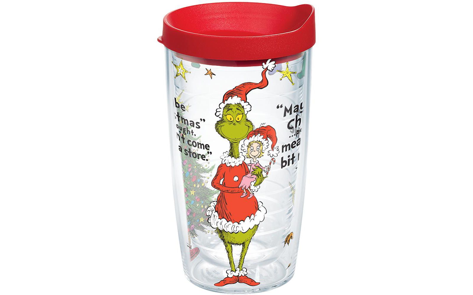 Tervis Dr. Seuss Grinch праздничный стакан с цитатой 16oz двухслойный изоляционный