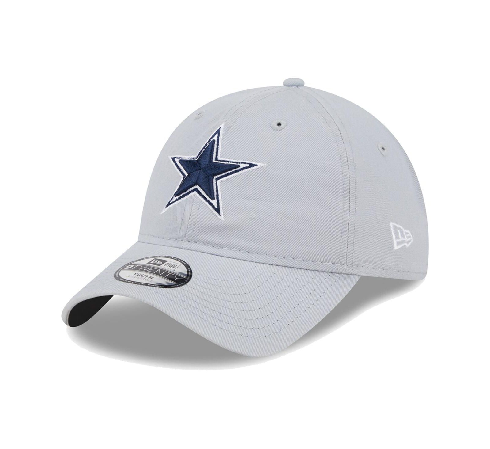 Регулируемая кепка New Era 9TWENTY 2.0 Main Core Classic 2.0 серого цвета для мальчиков и девочек, Dallas Cowboys