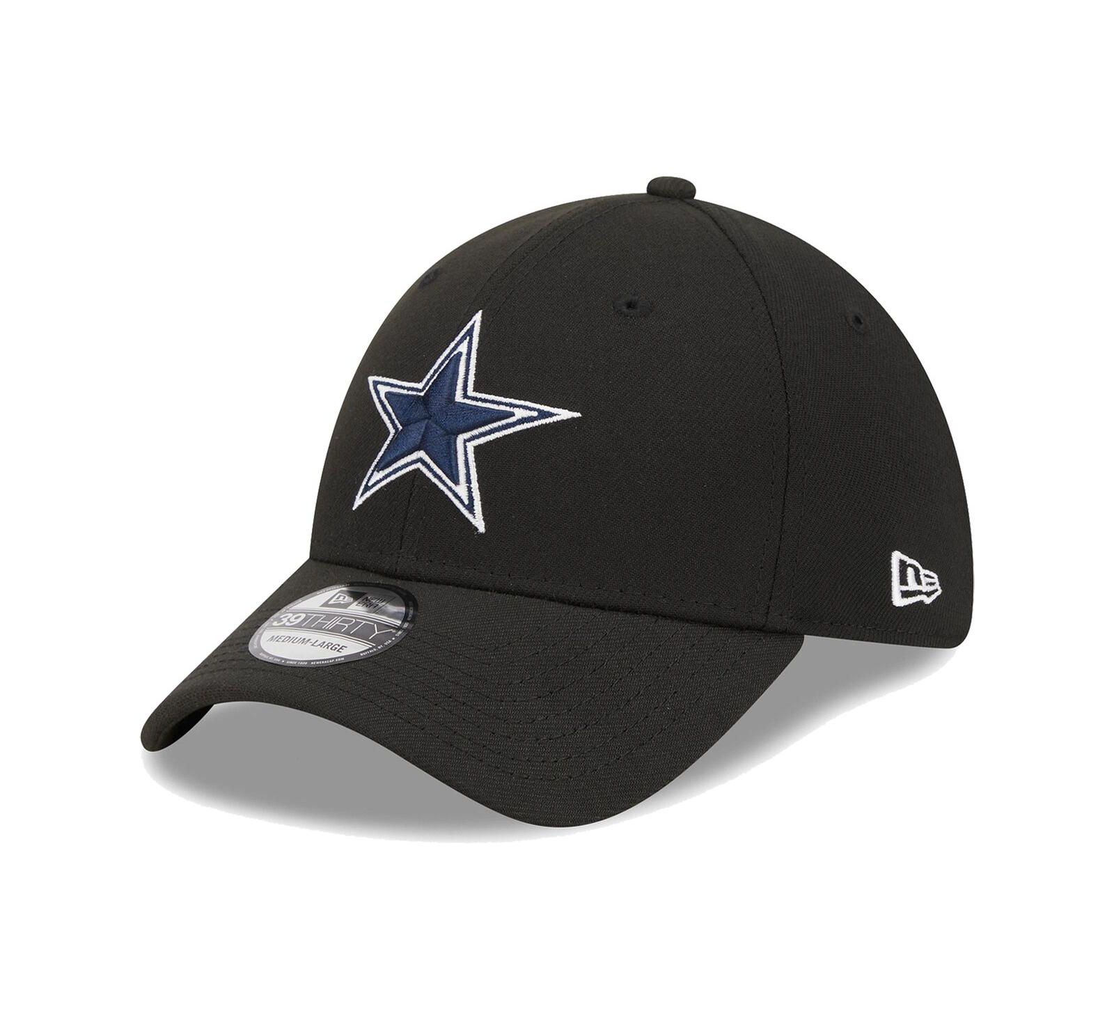 Men's New Era Black Dallas Cowboys Main 39THIRTY Flex Hat