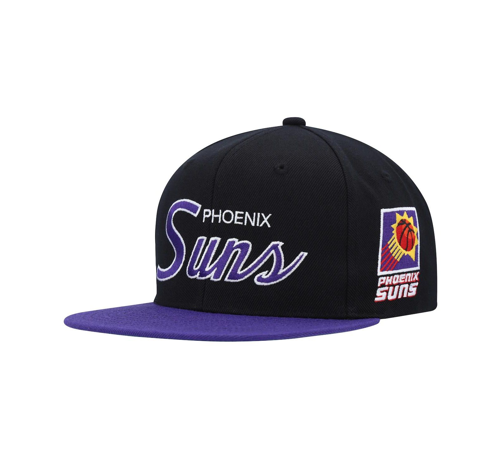 Мужская кепка Mitchell & Ness Black Phoenix Suns Hardwood Classics MVP Team Script 2.0 Snapback
