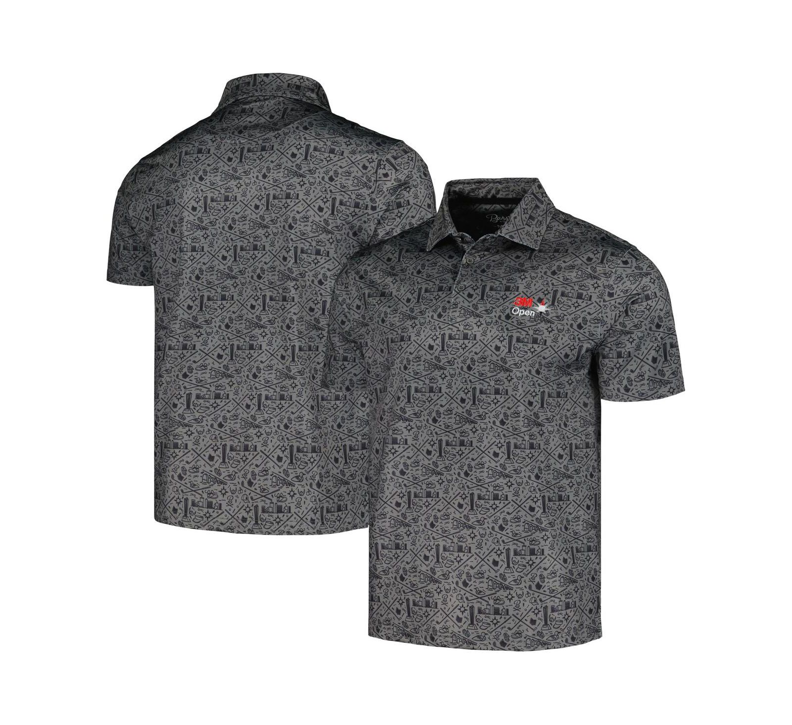 Men's Barstool Golf Black 3M Open Polo Shirt