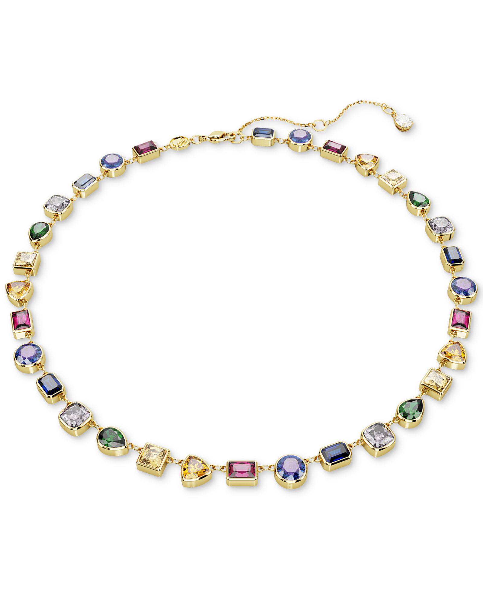 Ожерелье Swarovski Gold-Tone Stilla Multicolor Crystal All Around, 15" + 2-3/4" extender