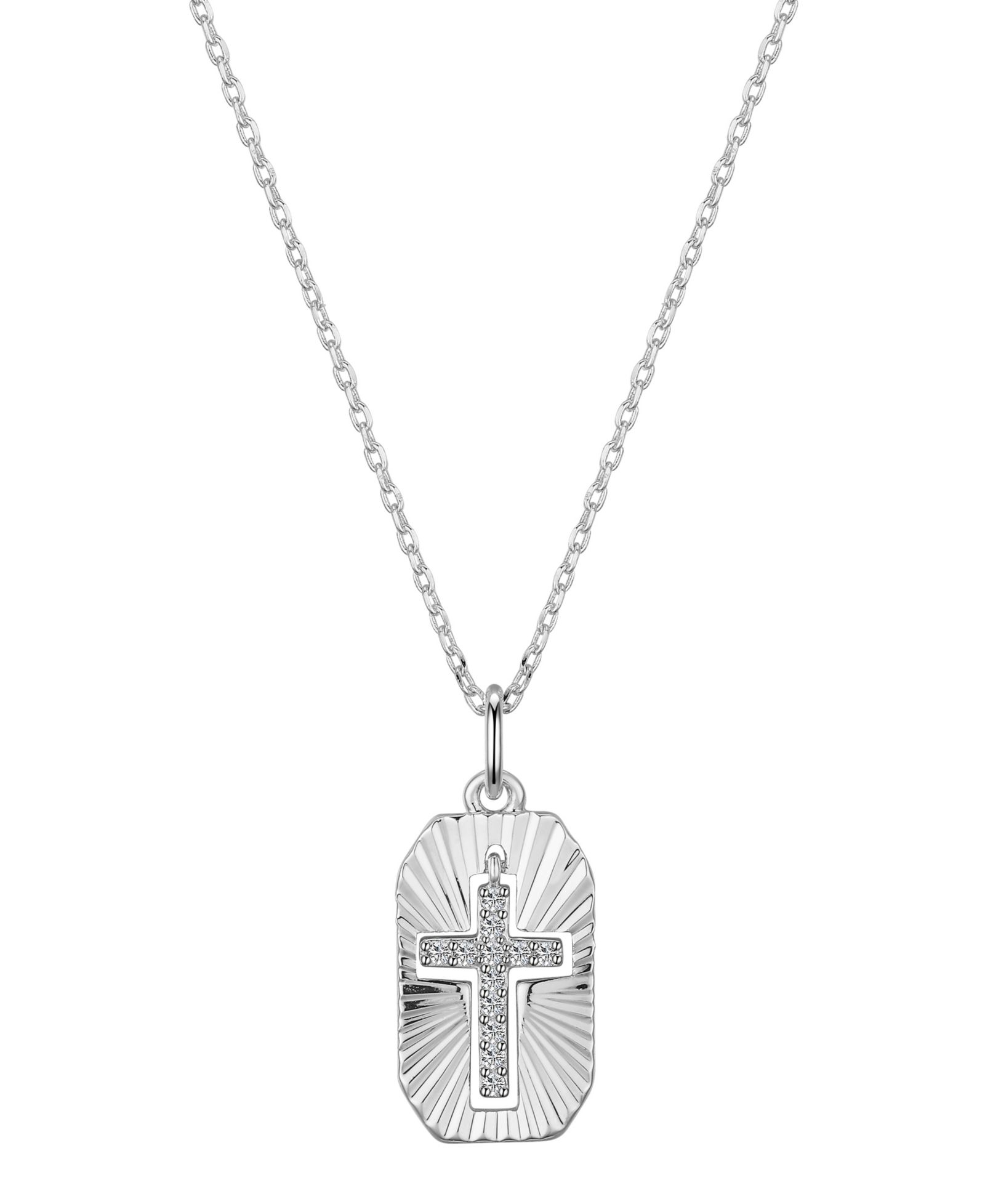 Unwritten Cubic Zirconia Cross Pendant Necklace