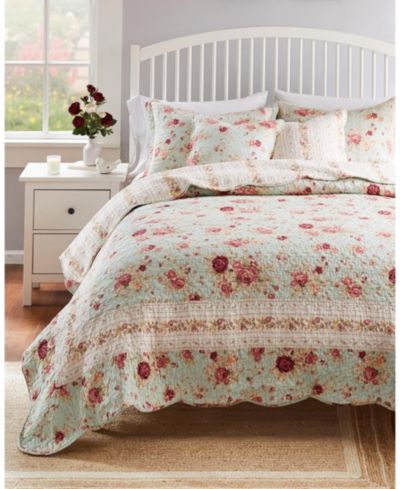 Комплект покрывала Greenland Home Fashions Antique Rose 100% Cotton Reversible 5 Piece