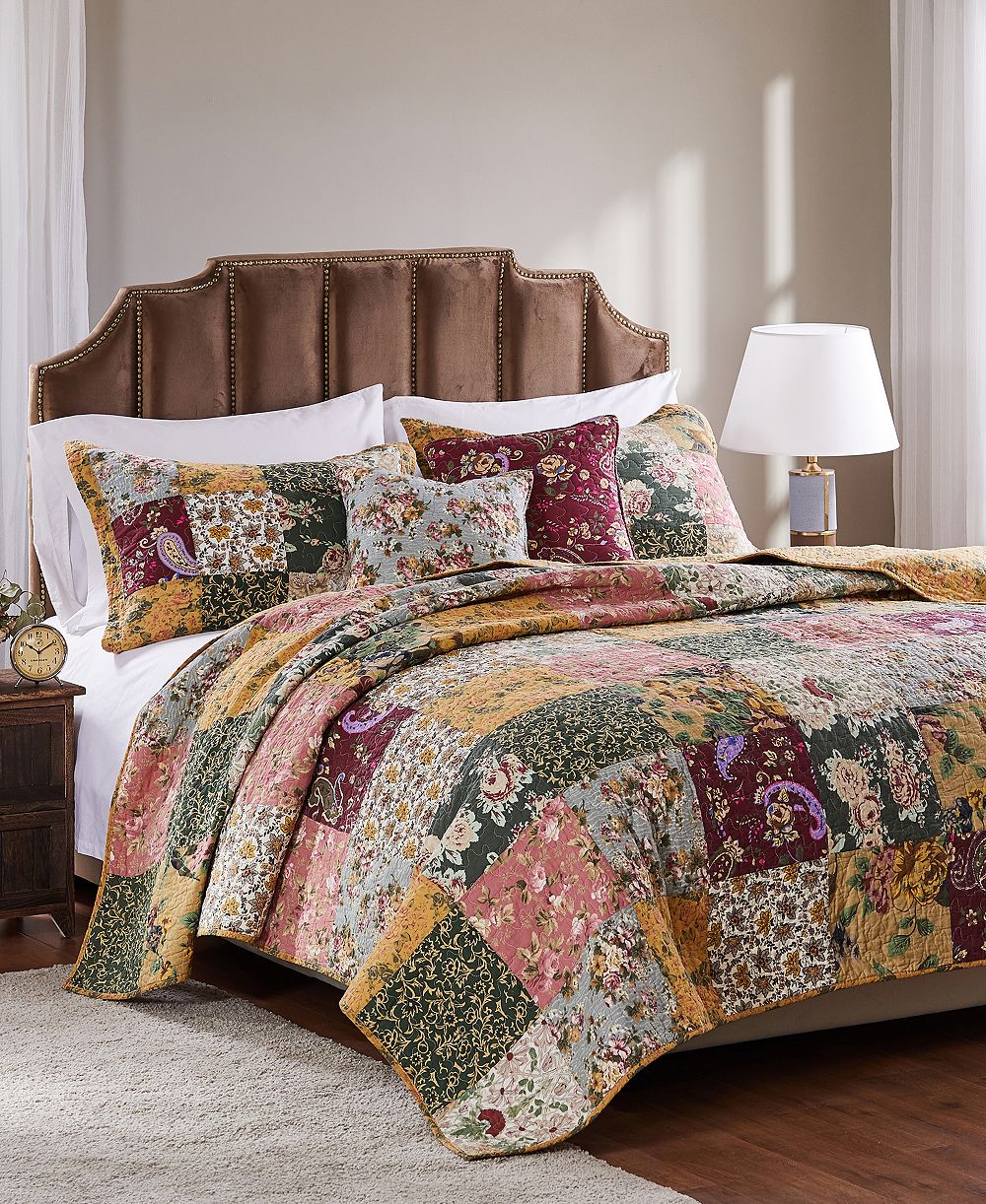 Комплект из 4-х стеганых покрывал Greenland Home Fashions Antique Chic Cotton Patchwork, Twin/Twin XL