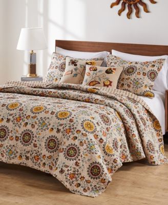 Greenland Home Fashions Andorra хлопковый двусторонний комплект из 4 стеганых одеял, Twin/Twin XL