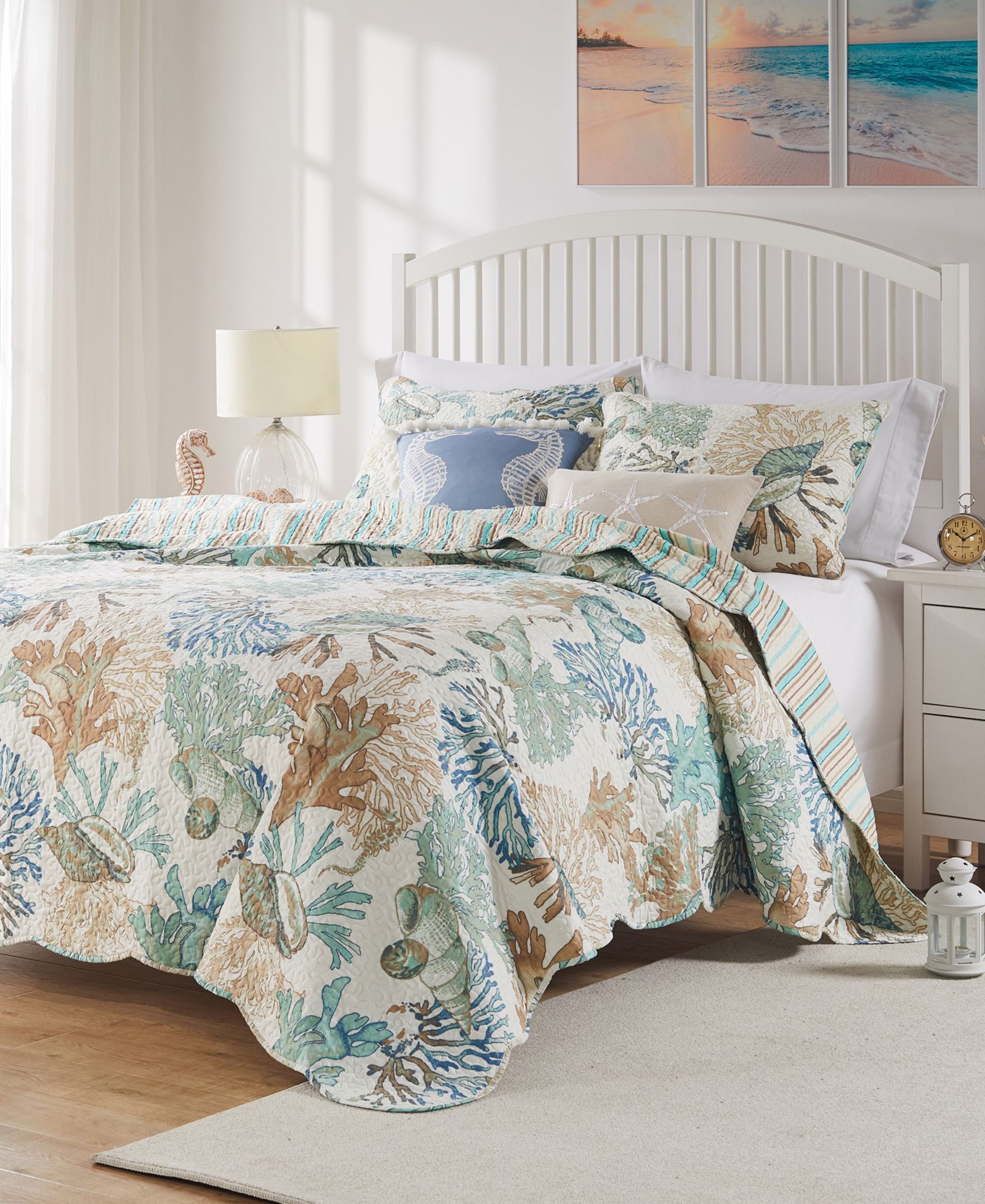 Комплект из 5 стеганых одеял Greenland Home Fashions Atlantis, reversible, King