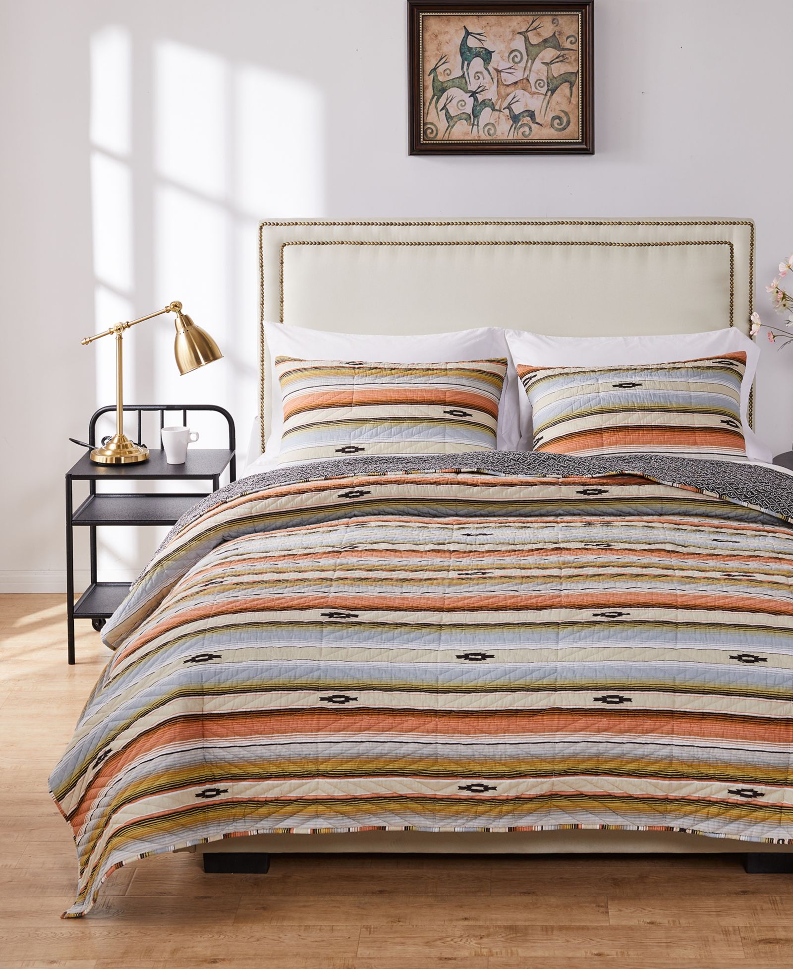 Сет из 3 одеял Greenland Home Fashions Painted Desert Reversible, Full/Queen